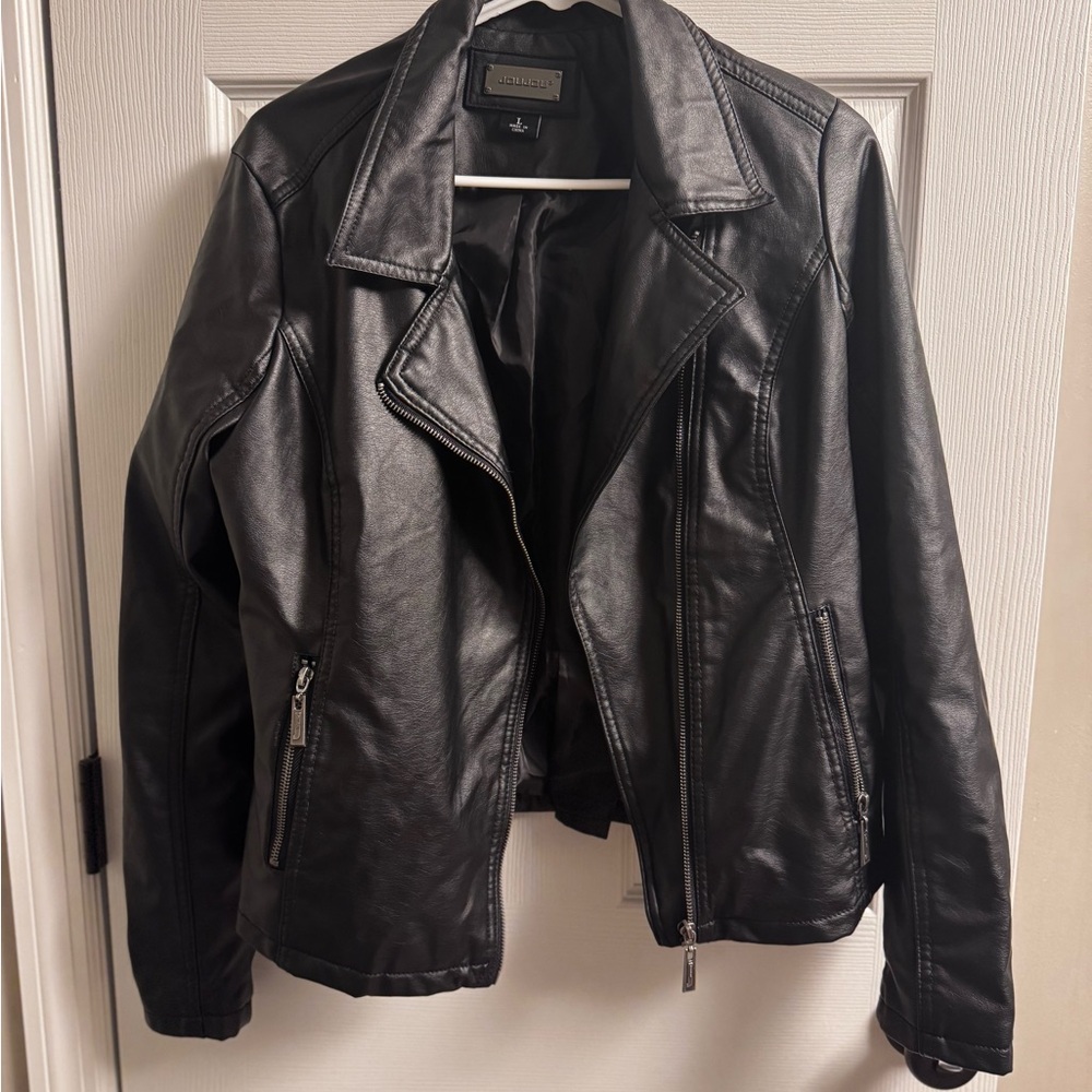 Jou Jou Classic Black Leather Jacket